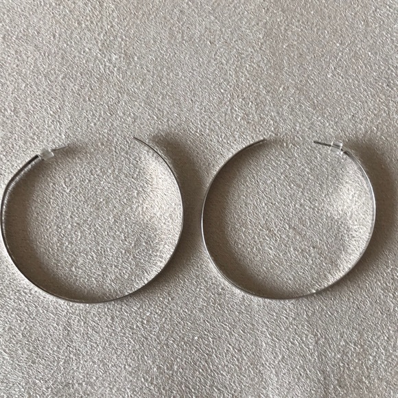 Sterling silver hoop earrings - Picture 1 of 2